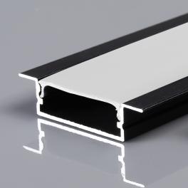 Profil aluminiu pentru banda LED, 41x10mm, 2m, negru, 120-001-1003-020