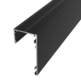 Profil banda LED shadow gap Deco Line 2m, negru, pentru perdele si iluminat indirect perete, LP408B