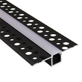 Profil LED aluminiu ST, 55×15.3×12.5 mm, 2 m, negru, 120-001-1006-020