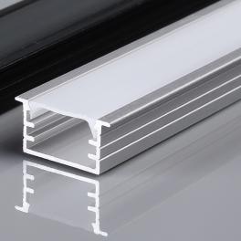 Profil LED incastrat, aluminiu, 18.5x14.8x8.8mm, 2m, argintiu, 120-001-1005-010