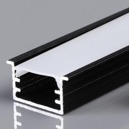 Profil LED incastrat, aluminiu, 18.5x14.8x8.8mm, 2m, negru, 120-001-1005-020