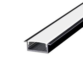 Profil LED incastrat, aluminiu, 2m, 29mm, compatibil banda LED, negru, R2, 120-001-1002-020