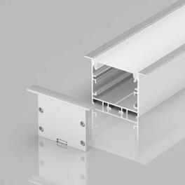 Profil LED incastrat, aluminiu, 50×35×53 mm, 2 m, argintiu, 120-001-1007-010