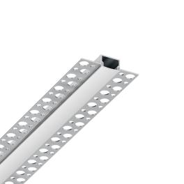 Profil LED incastrat din aluminiu BRY-TR20-2MT-SLV, 2 m, 60 × 12 mm, argintiu, compatibil benzi LED 12V / 24V / 220V