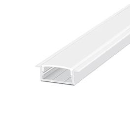 Profil LED încastrat din aluminiu, 2 metri, 24.5 mm lățime, compatibil benzi LED, PROFILE-R1 argintiu