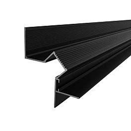 Profil Shadow Gap LED aluminiu negru 2m canal 15mm unghi 45 WALL-GLOW 45 LP507B