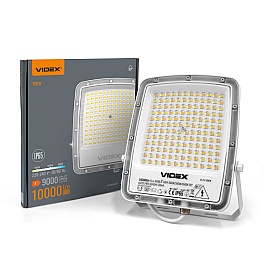 Proiector LED exterior VIDEX F5, 100W, 10000 lm, CCT3, 3000K/5000K/6500K, IP65, alb