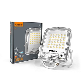 Proiector LED exterior VIDEX F5, 30W, 3000 lm, CCT3, 3000K/5000K/6500K, IP65, alb
