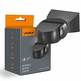 Senzor de miscare PIR exterior, 1200W, IP65, reglabil, negru, VIDEX VL-SPW15B