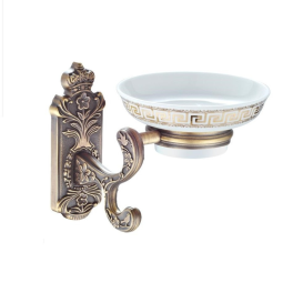 Suport de sapun Vintage Bath Concept, cu suport ceramic, bronz antichizat