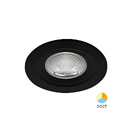 Spot LED incastrat rotund G3, 7W, 630 lm, 3in1, IP54, negru, decupaj 70 mm