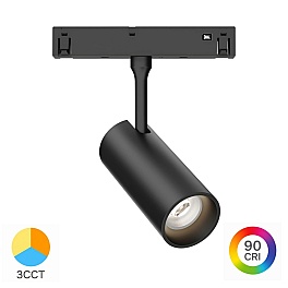 Spot LED pentru Șină Magnetică 10W, 810 lm, 24 grade, CCT3 (3IN1), Negru, Magnus M20-TRC045