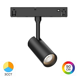 Spot LED pentru Șină Magnetică 6W, 440 lm, 24 grade, CCT3 (3IN1), Negru, Magnus M20-TRC035