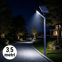 Stâlp LED Iluminat Stradal Solar 3.5m 30W IP65 Gri 6500K LED Philips