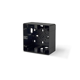 Surface mounting box single black graphite VIDEX BINERA