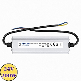 Transformator banda LED 24V IP67, 200W, 8.3A, exterior, DL8612