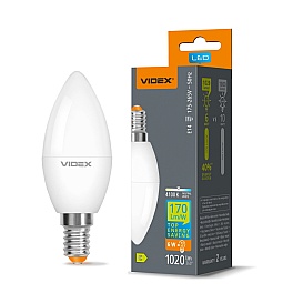 Bec LED VIDEX C37 H Series, E14, 6W, 1020 lm, 4100K, lumina neutra, VL-C37h-06144