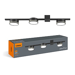 Spot aplicat tavan GX53 VIDEX VL-SPF32-3B, 3xGX53, max 30W, negru