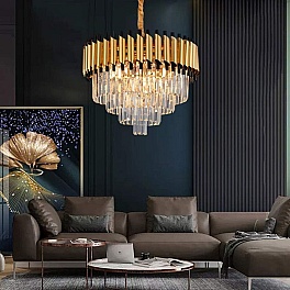 Candelabru Grandeur Glow 600, iluminat modern, E14, auriu cu negru