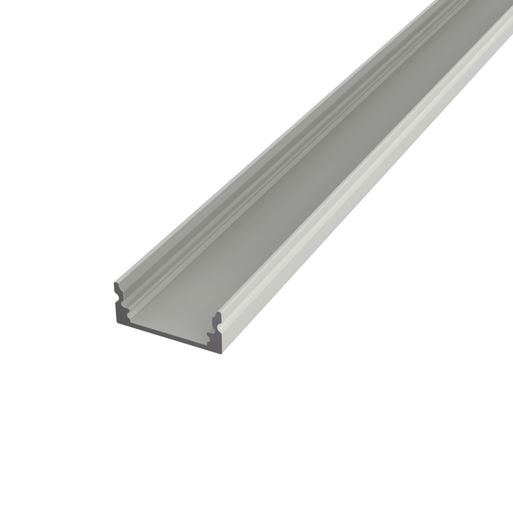 Profil aluminiu pentru banda LED aplicat SURFACE 1, 17,2x7 mm, 2 m, alb