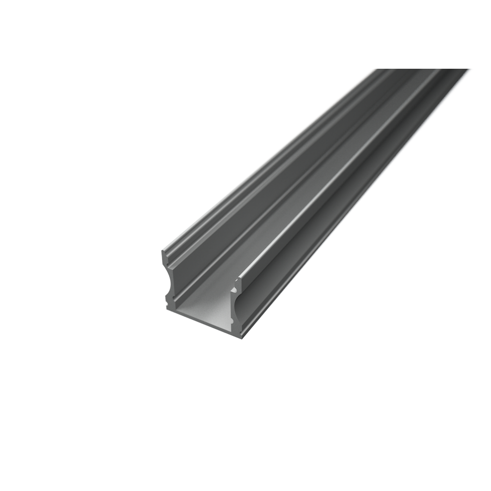 Profil aluminiu pentru banda LED aplicat SURFACE 2, 17,2x14,6 mm, 2 m, argintiu