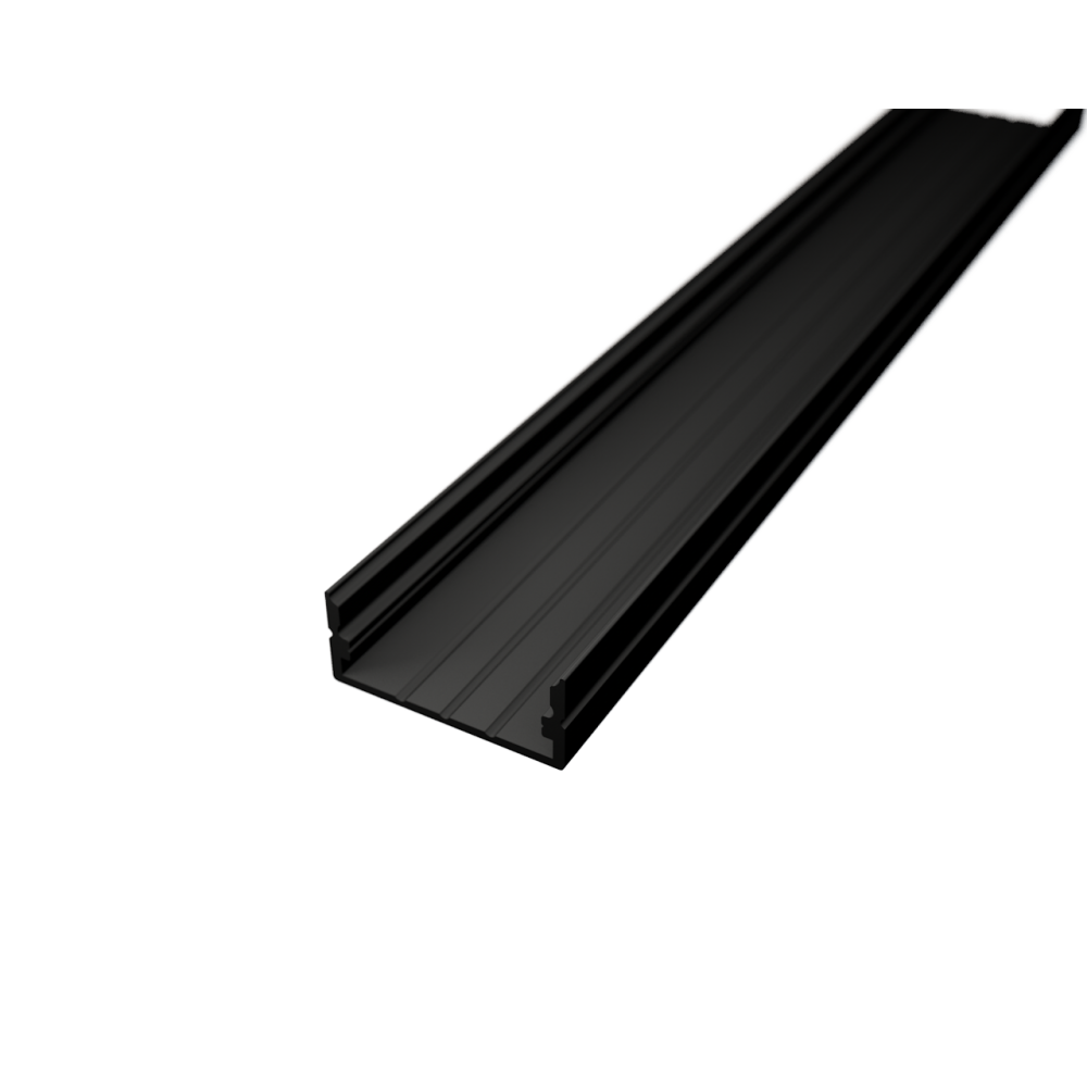 Profil aluminiu pentru banda LED aplicat SURFACE 3, 23,5x10 mm, 2 m, negru