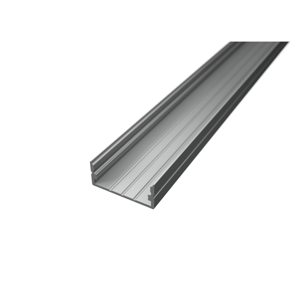 Profil aluminiu pentru banda LED aplicat SURFACE 3, 23,5x10 mm, 2 m, argintiu