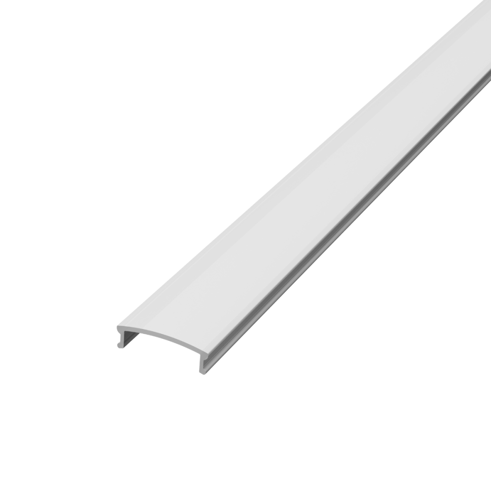 Dispersor opal pentru profil aluminiu banda LED, Type 1, 2 m, alb laptos