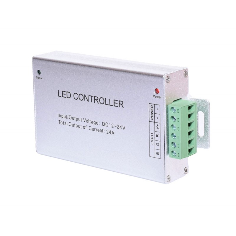 Controller metalic banda led RGB 12-24V 24A, telecomanda 44 taste