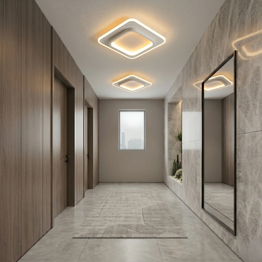 Aplică LED AL722, 24W, 3000K-6500K, Alb, 250 x 250 mm