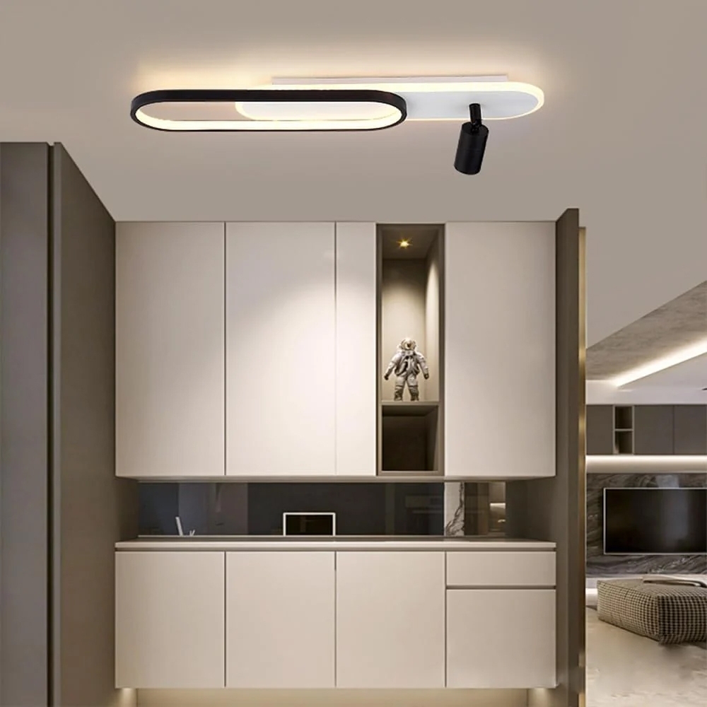 Aplică LED cu spoturi 38W, 80cm, reglabilă 3000-6500K, negru, YCM635BK-80cm