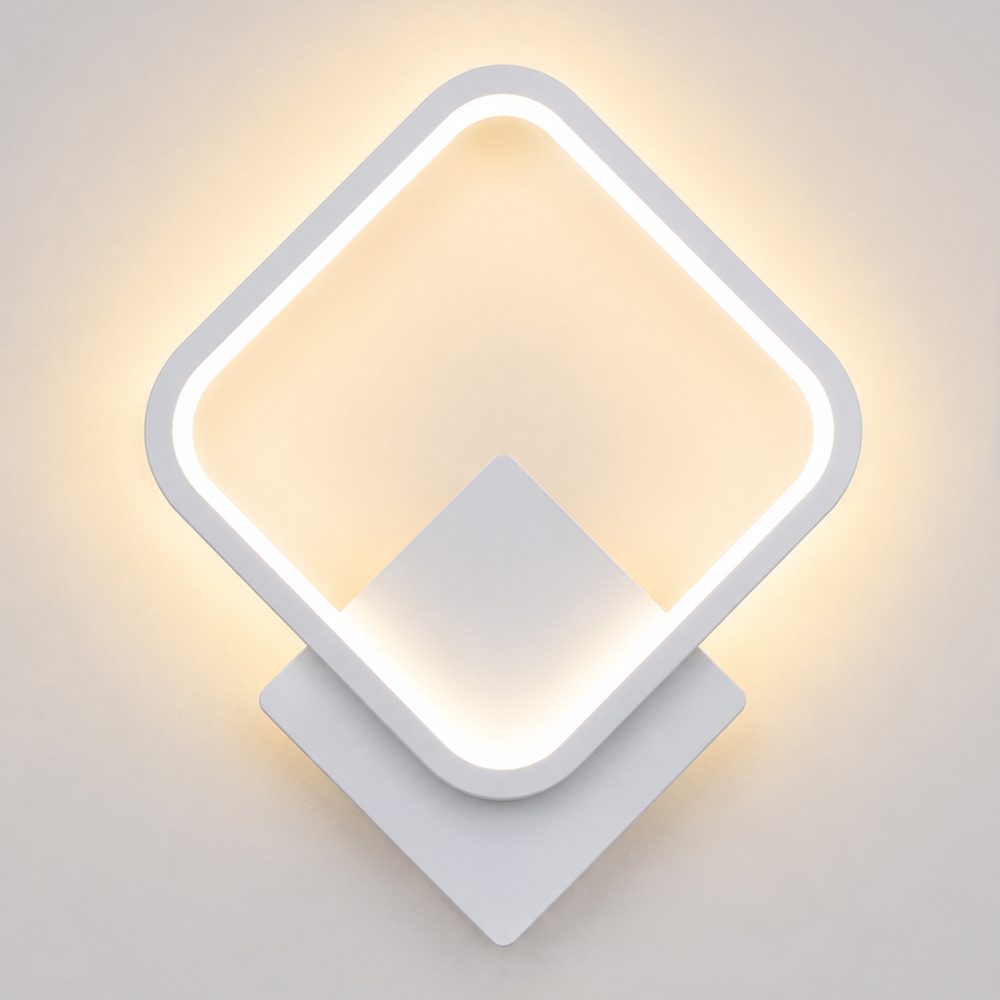 Aplică LED Diamond SK017-WH, 24W, 3000K-6500K, Alb, 245 x 290 mm
