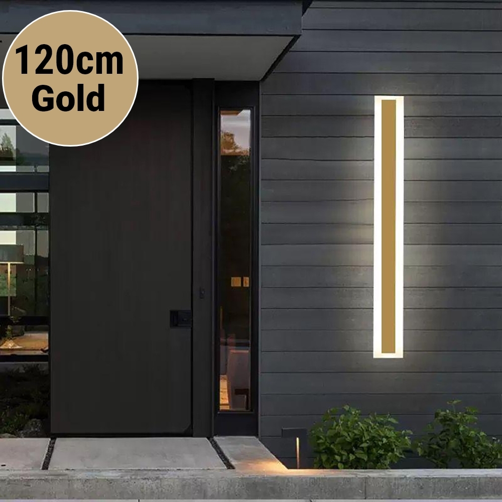 Aplică LED Exterior Bara Luminoasă Gold 120 cm, 25W, IP65, Auriu, 3000K