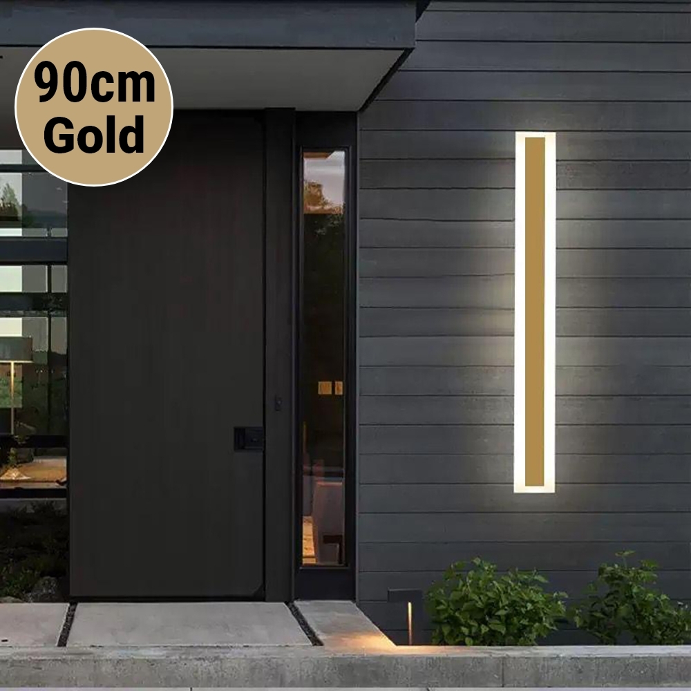 Aplică LED Exterior Bara Luminoasă Gold 90 cm, 18W, IP65, Auriu, 3000K