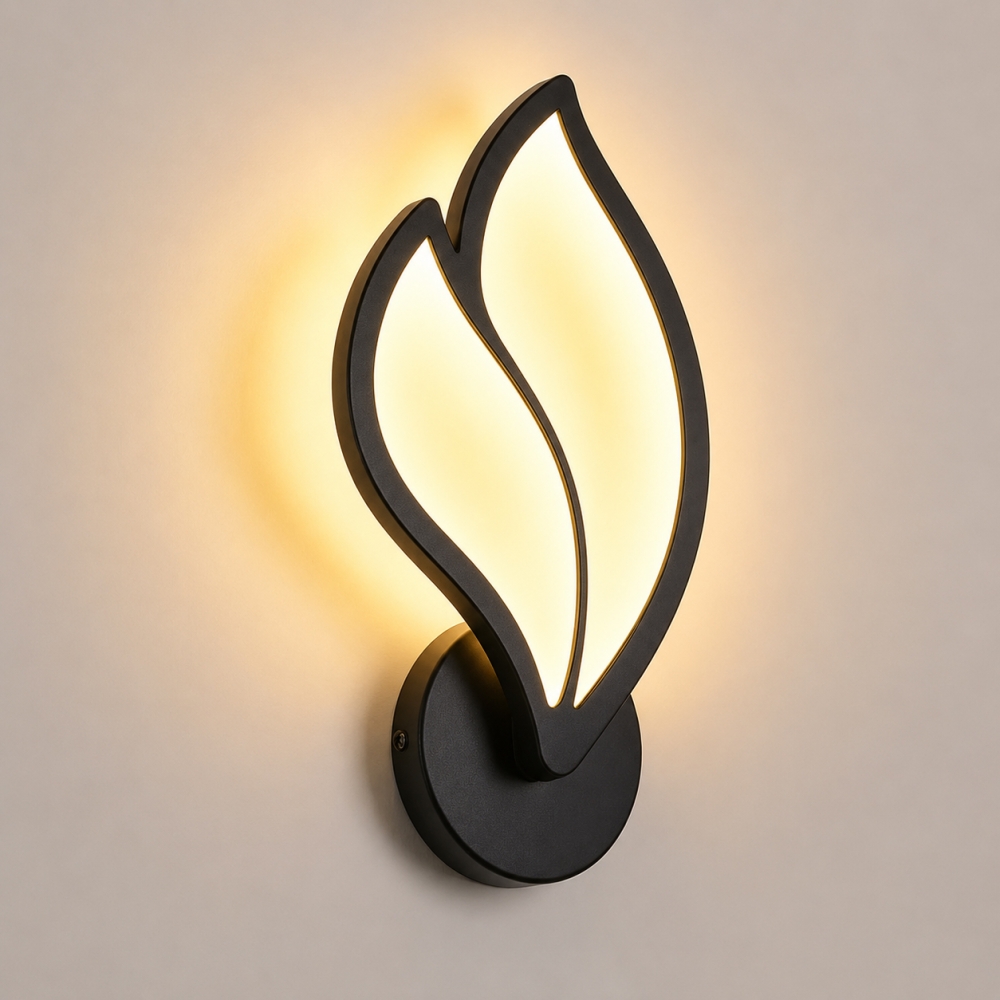 Aplică LED Flame 9501BK, 24W, 3000K-6500K, Negru, 260 x 150 mm
