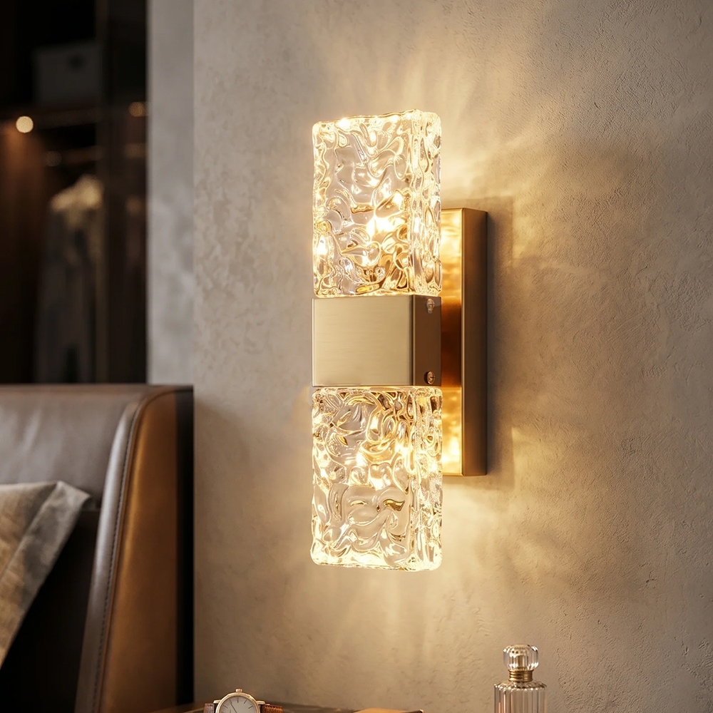Aplică LED Gold Ice 8W pentru interior, auriu, lumină caldă 3000K
