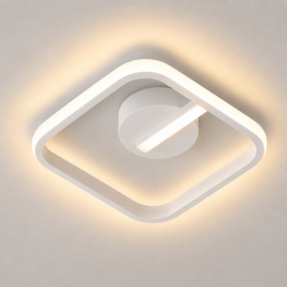 Aplică LED SquareLine AL182-WH, 24W, 3000K-6500K, Negru, 200 x 200 mm
