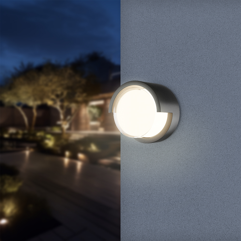 Aplica Led de Exterior 15W Walls-G1-RND (3000K)