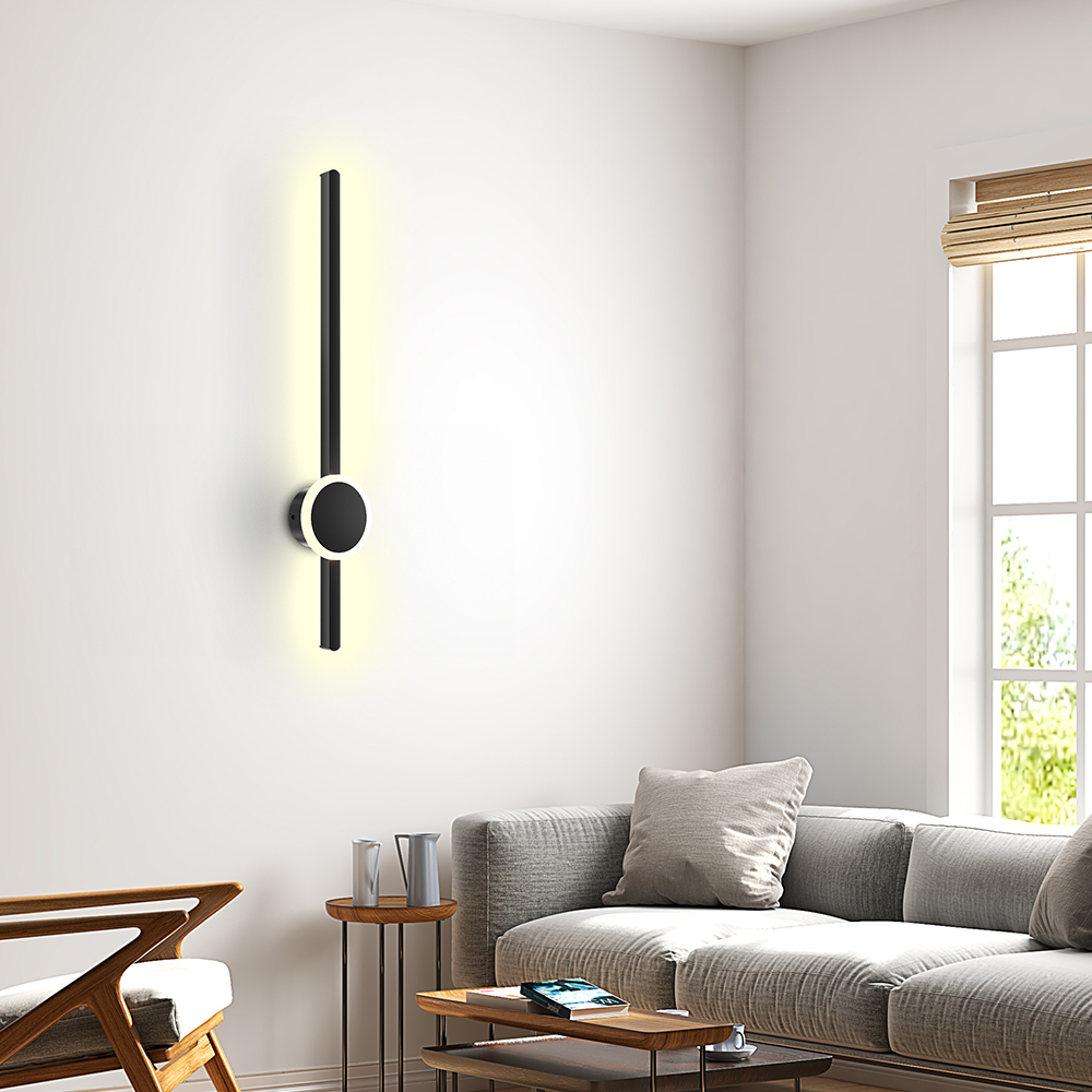 Aplica liniara de perete 16w TINY 700-⌀120 (Negru)