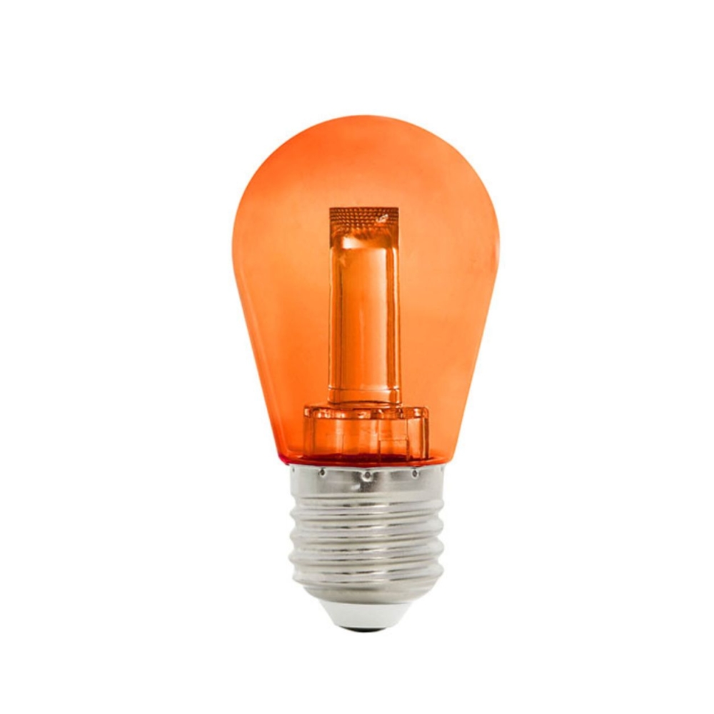 Bec LED 2W E27 Portocaliu, FANTASY, Horoz Electric, 96lm, 220-240V