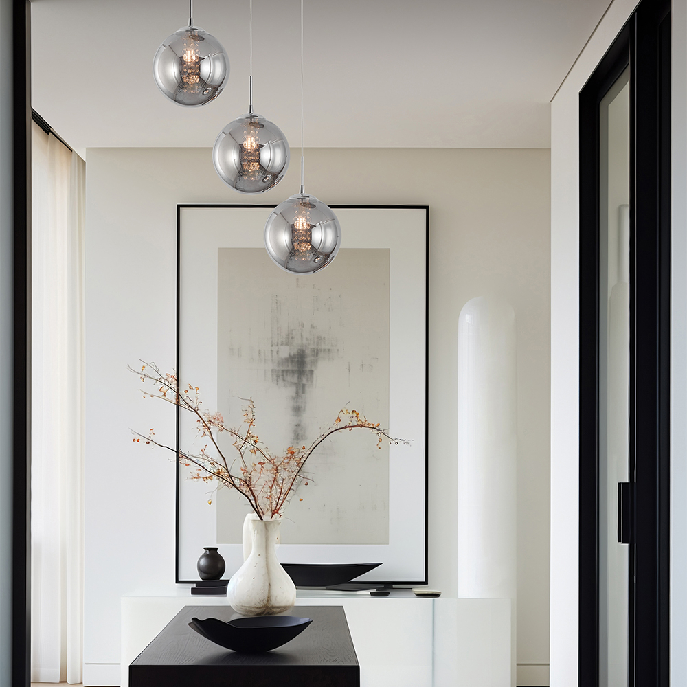 Lustra suspendata, S003R-3H-3xG9 max 3x10W sticla fumurie