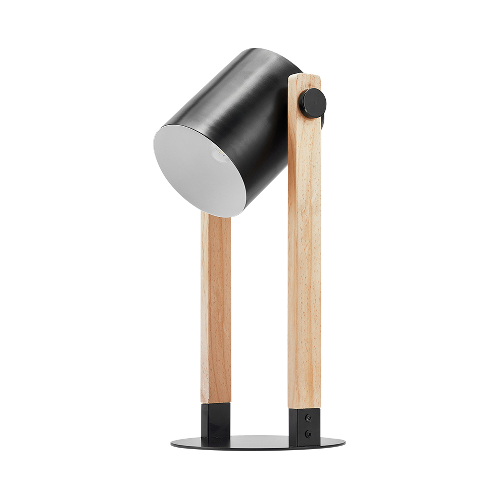 Lampa de masa D001T-1H-1xE27 Wooden, max 1x23W