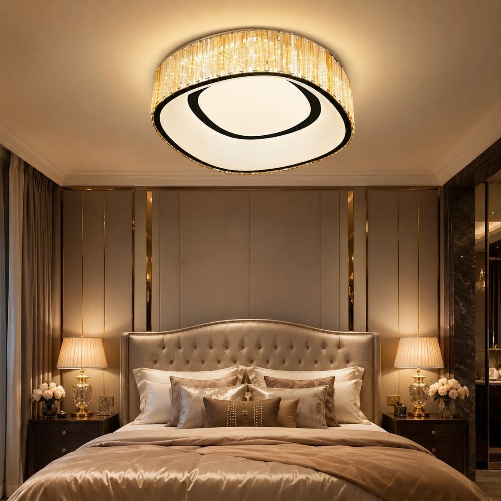 Candelabru Cristal K9 Aplicat Gloriana A6008-500 cu LED 120W și Telecomandă