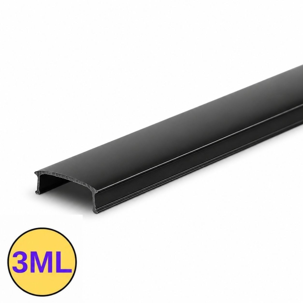 Capac Profil LED Negru 3M, 21mm, PROFILE-BS2, pentru Profil S2