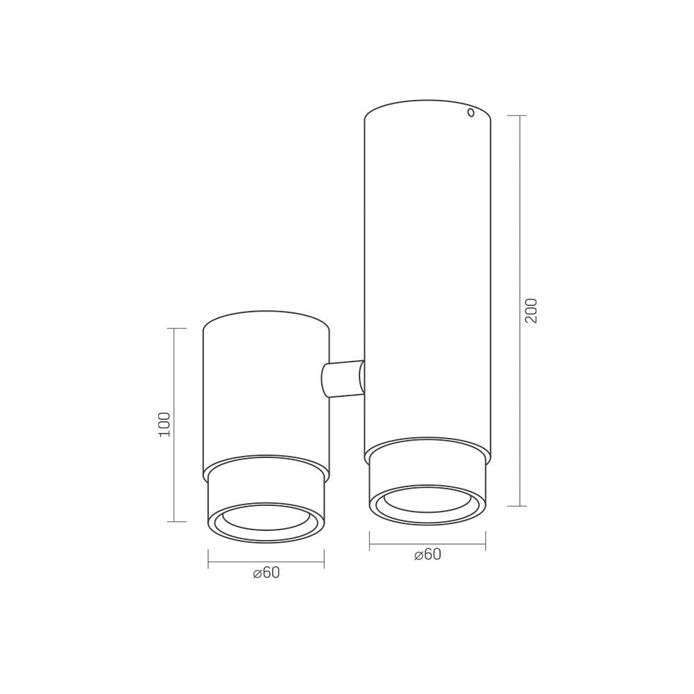 Corp de iluminat cu spot de tavan VIDEX-2XGU10-ARIZA-ALB