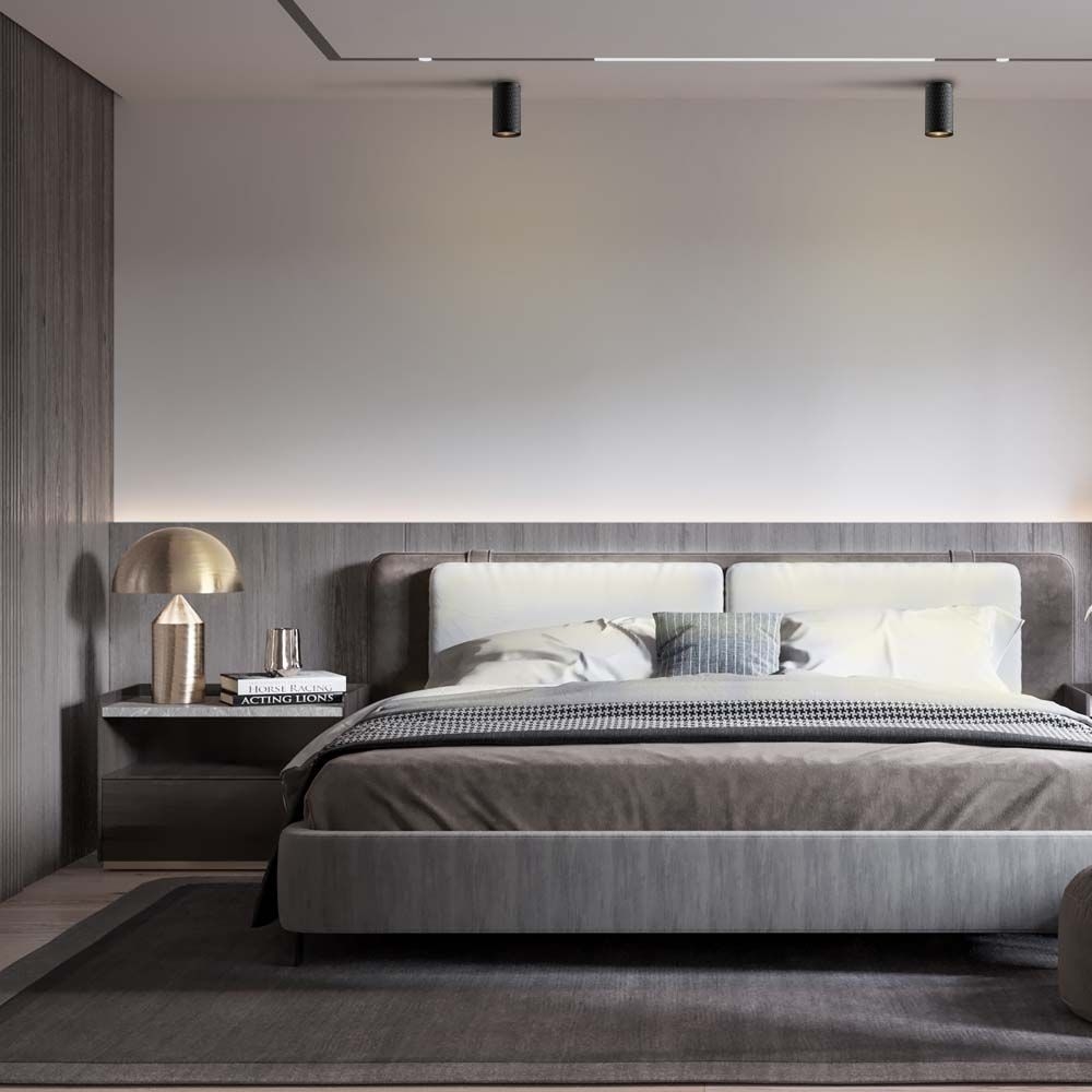 Spot aplicat de tavan VIDEX-GU10-TALEN-BLACK