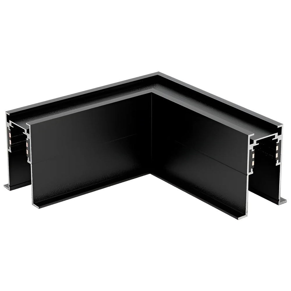 Colț Interior Orizontal pentru Șină Magnetică Sub Tencuială (Trimless) Magnus RC01, Negru, BY41-10401