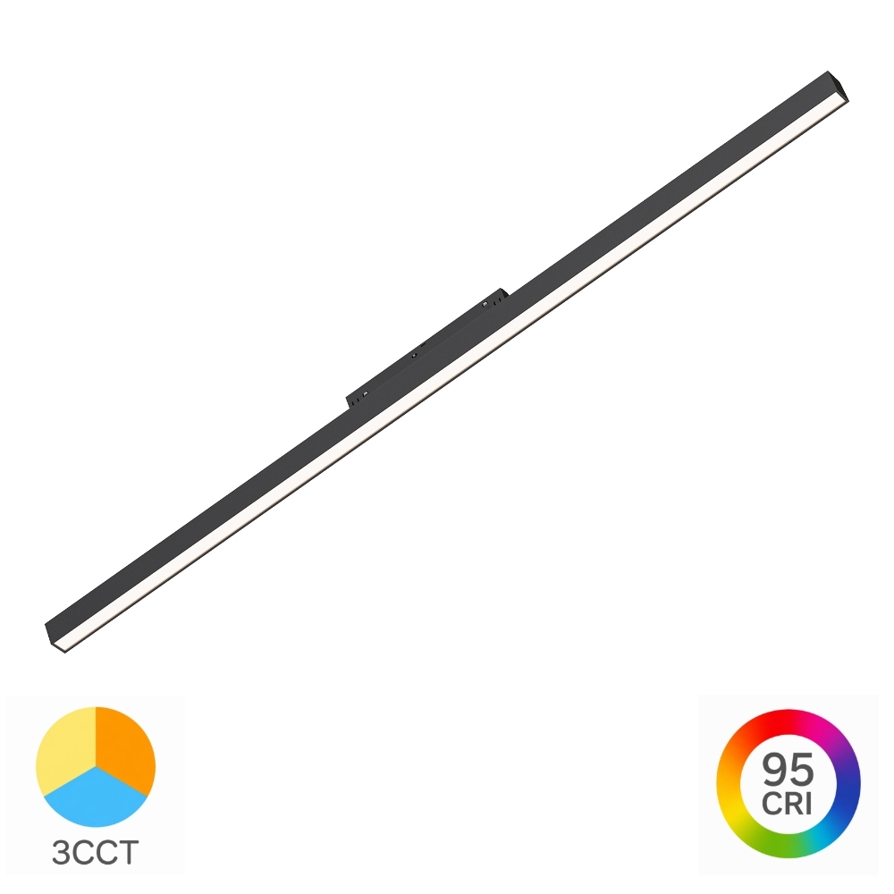 Corp Liniar LED pentru Șină Magnetică 30W, CCT3 (3IN1), 1800 lm, Negru, Magnus M20-LNR900