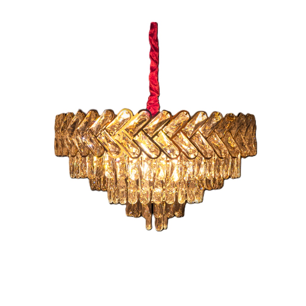 Candelabru Crystal Elegance 500, iluminat modern, E14, gri cu auriu