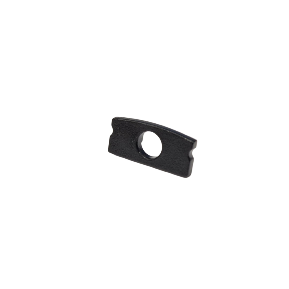 Capac terminal negru pentru profil aluminiu banda LED SURFACE 1, cu orificiu, 1 bucata